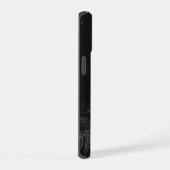 Zwart-wit foto van kat Personaliseerbaar iPhone 15 Case (Rechterkant)