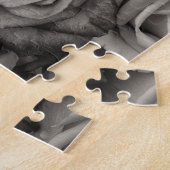 Zwart-wit foto van ROZEN Legpuzzel (Zijkant)
