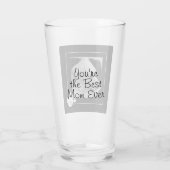 Zwart-wit foto van Schattige Dog Best Mom Ever Glas (Achterkant)