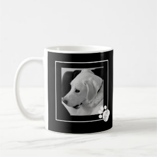 Zwart-wit foto van Schattige Dog Best Mom Ever Koffiemok