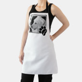 Zwart-wit foto van Schattige Dog Mom Paw Schort (Insitu)