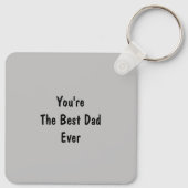 Zwart-wit foto van Schattigee hond rusten met papa Sleutelhanger (Achterkant)