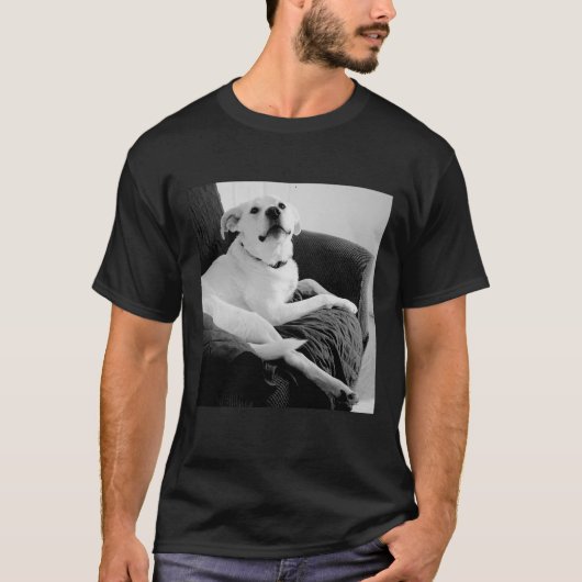 Zwart-wit foto van Talking Dog T-shirt (Voorkant)