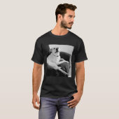 Zwart-wit foto van Talking Dog T-shirt (Voorkant volledig)