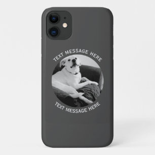 Zwart-wit foto van Talking Dog Text Message Case-Mate iPhone Case