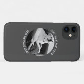 Zwart-wit foto van Talking Dog Text Message Case-Mate iPhone Case (Achterkant (horizontaal))