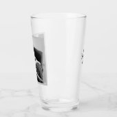 Zwart-wit foto van Talking Dog Text Message Glas (Links)