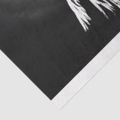 Zwart wit foto van vrouw dansen decoupage tissuepapier (Detail)