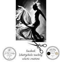 Zwart wit foto van vrouw dansen decoupage