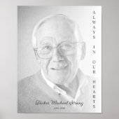 Zwart-wit foto voor de uitvaartdienst poster (Voorkant)