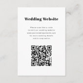 Zwart-Wit | Foto Wedding Side Wave QR-code Informatiekaartje (Achterkant)