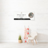 Zwart Wit Foto Zakelijk Evenement Notaris Marketin Spandoek (Insitu)