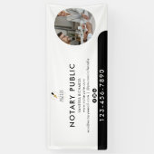 Zwart Wit Foto Zakelijk Evenement Notaris Marketin Spandoek (Verticaal)