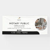 Zwart Wit Foto Zakelijk Evenement Notaris Marketin Spandoek (Horizontaal)