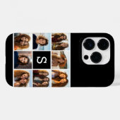 Zwart-Wit Fotocollage Aangepast Monogram Case-Mate iPhone Case (Achterkant (horizontaal))