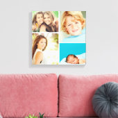 Zwart-wit fotocollage Canvas afdrukken (Insitu (Woonkamer))