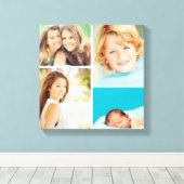 Zwart-wit fotocollage Canvas afdrukken (Insitu (Houten vloer))