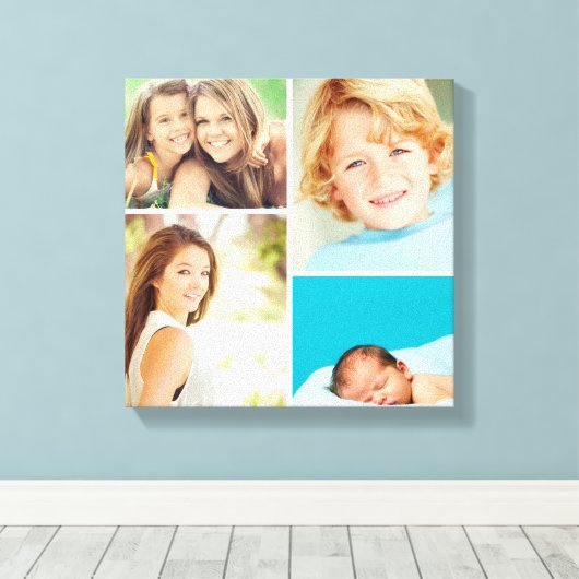 Zwart-wit fotocollage Canvas afdrukken (Insitu (Houten vloer))