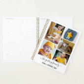 Zwart Wit Fotocollage Familie Planner (Display)