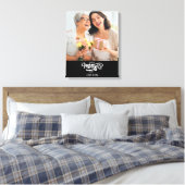 Zwart Wit Fotocollage Gift Happy Moederdag Canvas Afdruk (Insitu (Slaapkamer))