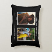 Zwart-wit Fotocollage Jubileum Accent Kussen (Achterkant (Verticaal))