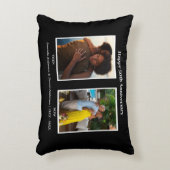 Zwart-wit Fotocollage Jubileum Accent Kussen (Voorkant(Verticaal))