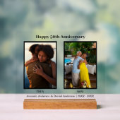 Zwart-wit Fotocollage Jubileum Acryl Bord (Neutraal)