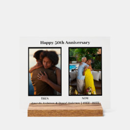 Zwart-wit Fotocollage Jubileum Acryl Bord