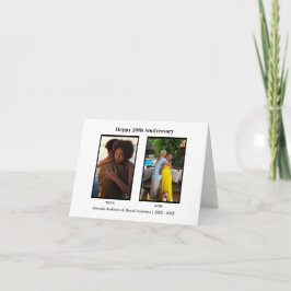 Zwart-wit Fotocollage Jubileum Bedankkaart