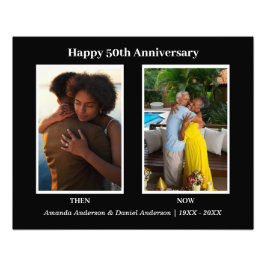 Zwart-wit Fotocollage Jubileum Foto Afdruk