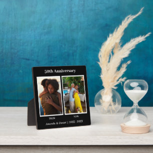 Zwart-wit Fotocollage jubileum Fotoplaat