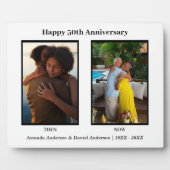 Zwart-wit Fotocollage Jubileum Fotoplaat (Voorkant)