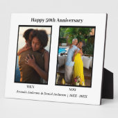 Zwart-wit Fotocollage Jubileum Fotoplaat (Zijkant)