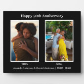 Zwart-wit Fotocollage Jubileum Fotoplaat (Voorkant)