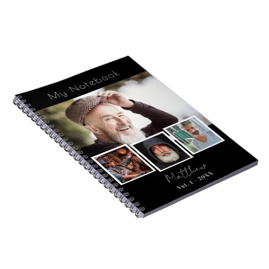 Zwart-wit fotocollage notitieboek (Rechterzijde)