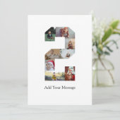 Zwart-wit fotocollage nummer 2 bedankkaart (Staand voorkant)
