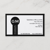 Zwart-wit Fotograaf camera Visitekaartje (Achterkant)