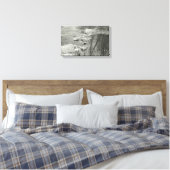 Zwart-wit Fotografie Calm River op Canvas (Insitu (Slaapkamer))