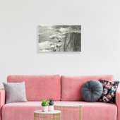 Zwart-wit Fotografie Calm River op Canvas (Insitu (Woonkamer))