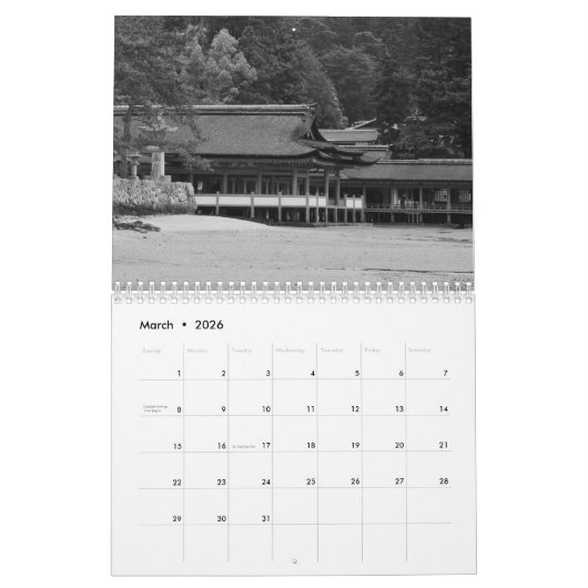 Zwart-wit fotografie van Miyajima Kalender (Mar 2026)