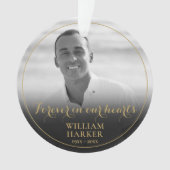 Zwart-wit fotoherdenking ornament (voorkant)