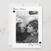 Zwart-wit fotokaart bruiloft kaart (Voorkant)