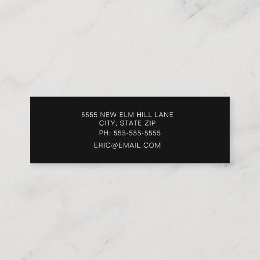 Zwart Wit Fotoklasse van 2024 Afstuderen Mini Visitekaartje (Achterkant)