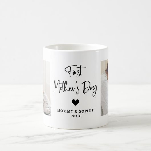 Zwart-Wit | Fotoscript eerste Moederdag Koffiemok (Center)