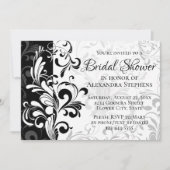 Zwart-wit Fountain Swirl Vrijgezellenfeest Kaart (Voorkant)