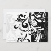 Zwart-wit Fountain Swirl Vrijgezellenfeest Kaart (Achterkant)