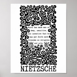 Zwart-wit FOUT citaat Nietzsche Poster