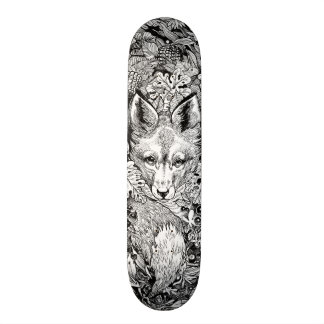 Zwart-wit Fox + natuur Schaats Deck Skateboard