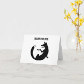 Zwart-wit Fox Tribal Tattoo Symbool Kaart (Gele Bloem)