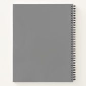 Zwart-wit fractaal Notitieboek (Achterkant)